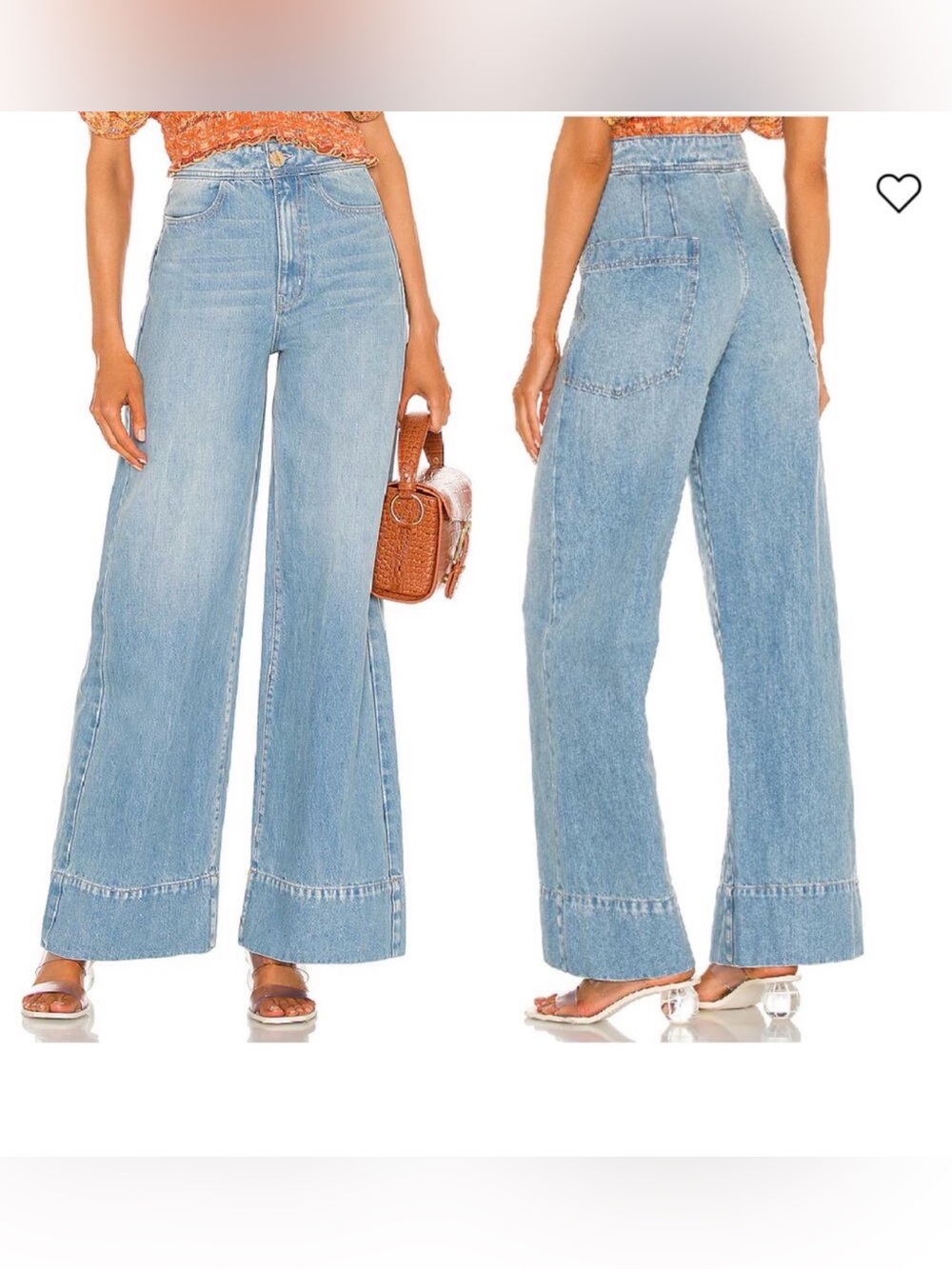 NWT Talia Trouser- We The Free Light Blue Wide-Leg High-Rise Jeans